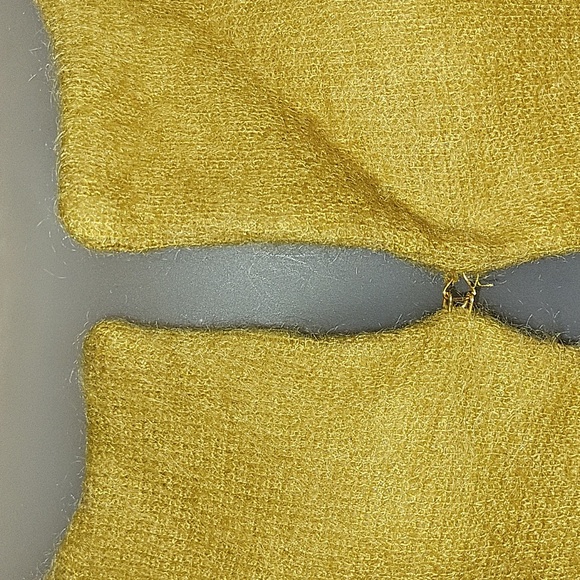 Diane von Furstenberg Yellow Mohair Open Cardigan Size Small - Picture 6 of 8